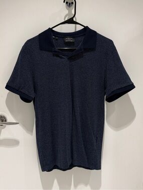 Selected Homme Navy Short-Sleeve Polo